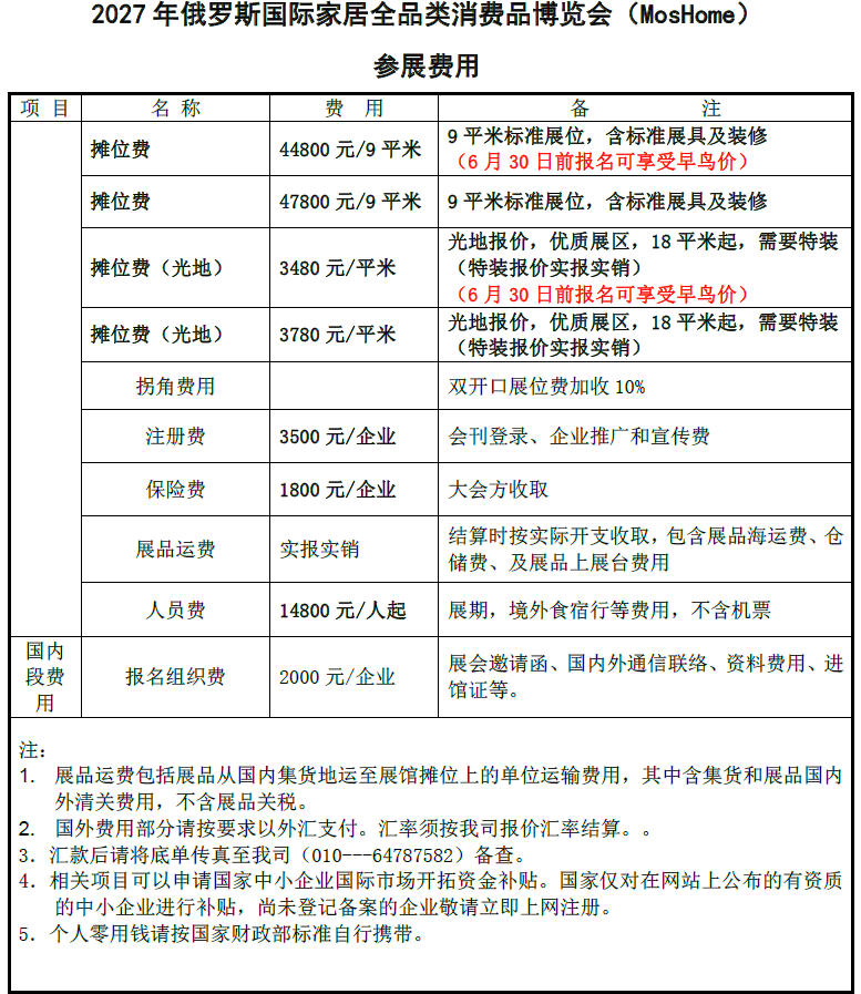 2027年俄羅斯國際家居及全品類消費品博覽會